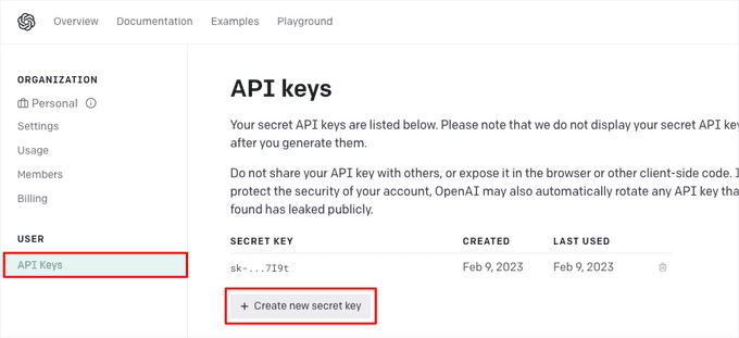 کلیدهای OpenAI API