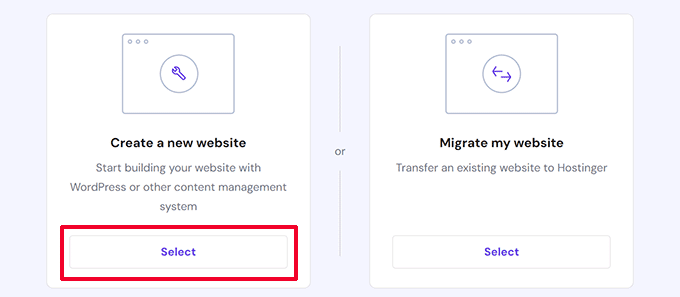 یک وب سایت ایجاد یا مهاجرت کنید