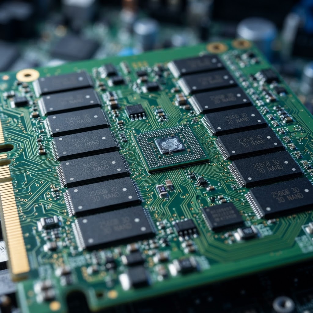 مادربرد SSD اینترپرایز با چیپ‌های حافظه NAND